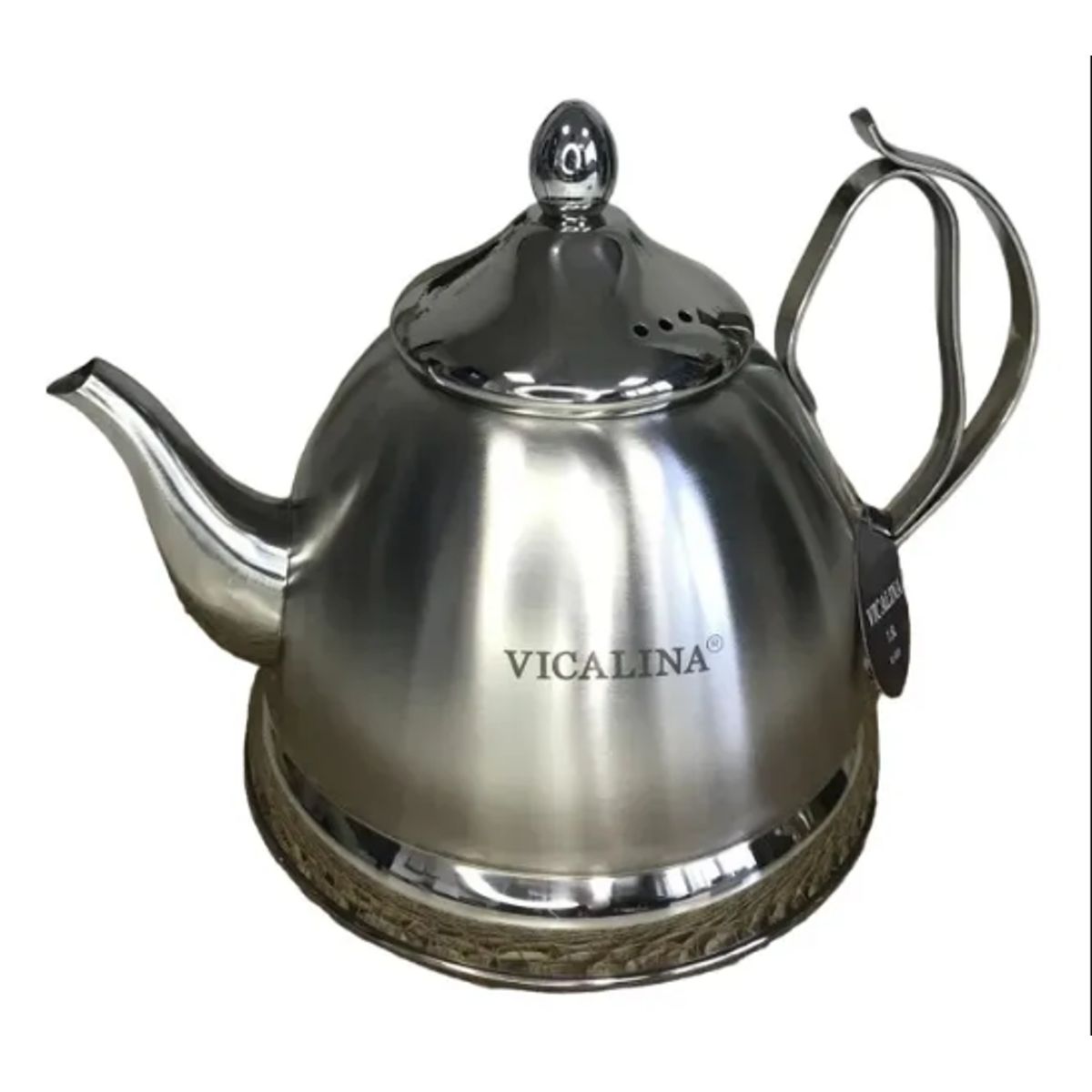 GENERICO - Tetera Con Infusor Acero Inoxidable 1,5 Litros Vl-9335 Plateado