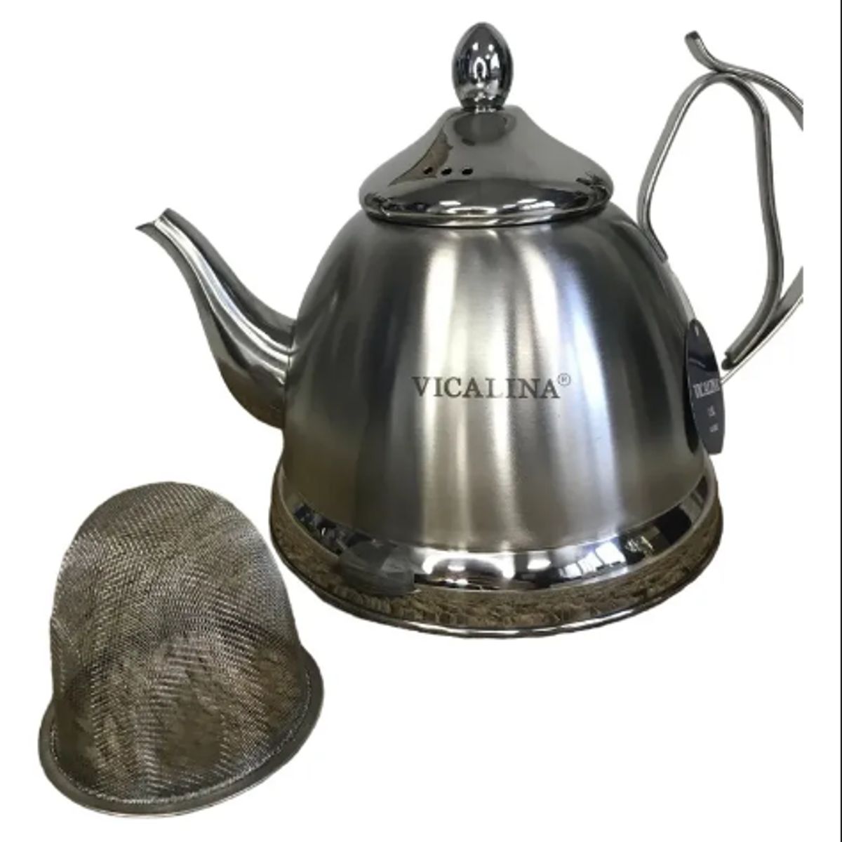 GENERICO - Tetera Con Infusor Acero Inoxidable 1,5 Litros Vl-9335 Plateado