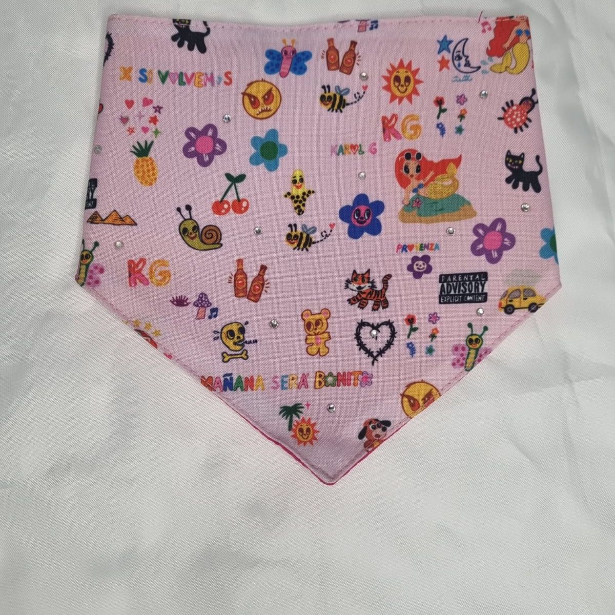 EL MUNDO DE EMMA - Bandana mascota rosa multicolor talla L