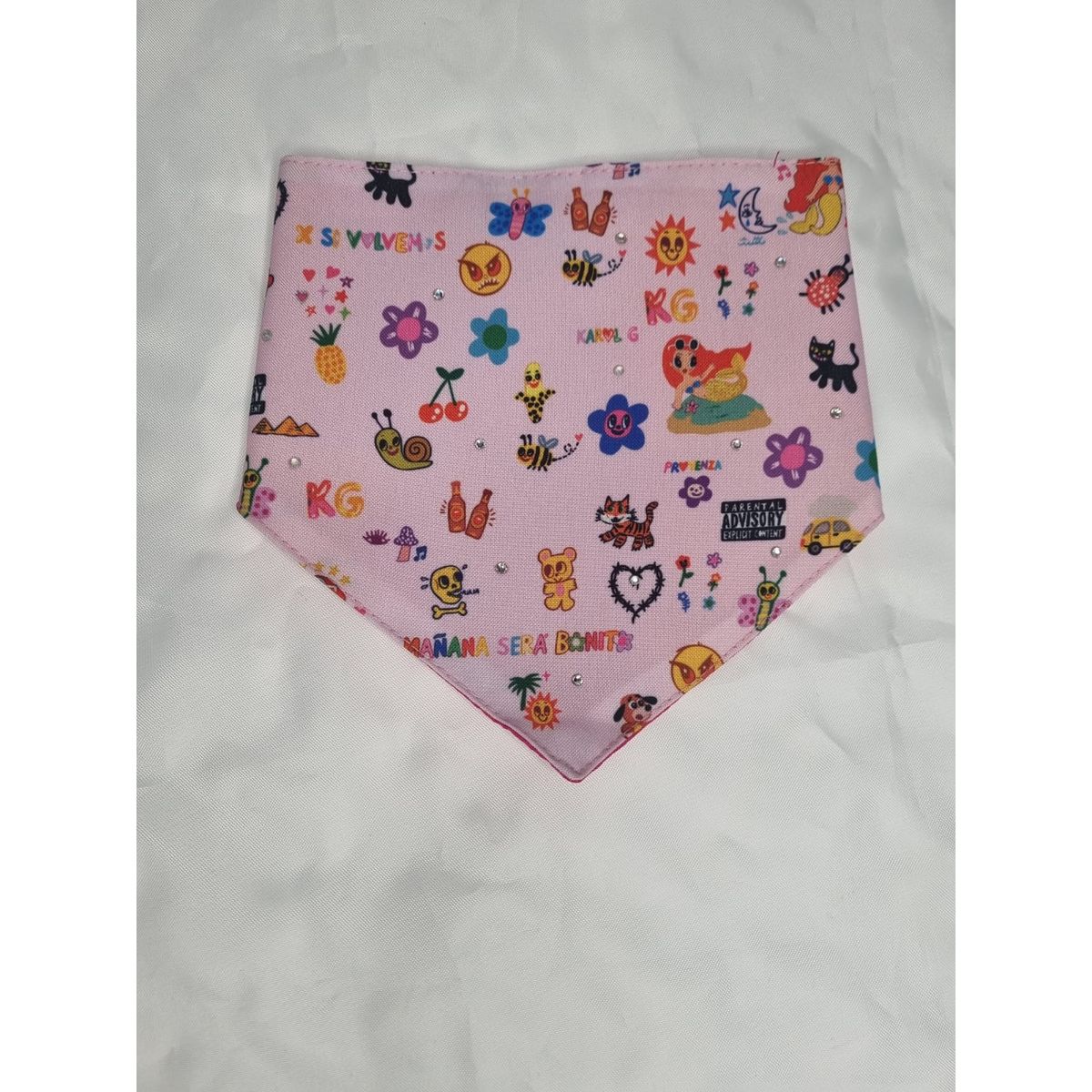 EL MUNDO DE EMMA - Bandana mascota rosa multicolor talla L