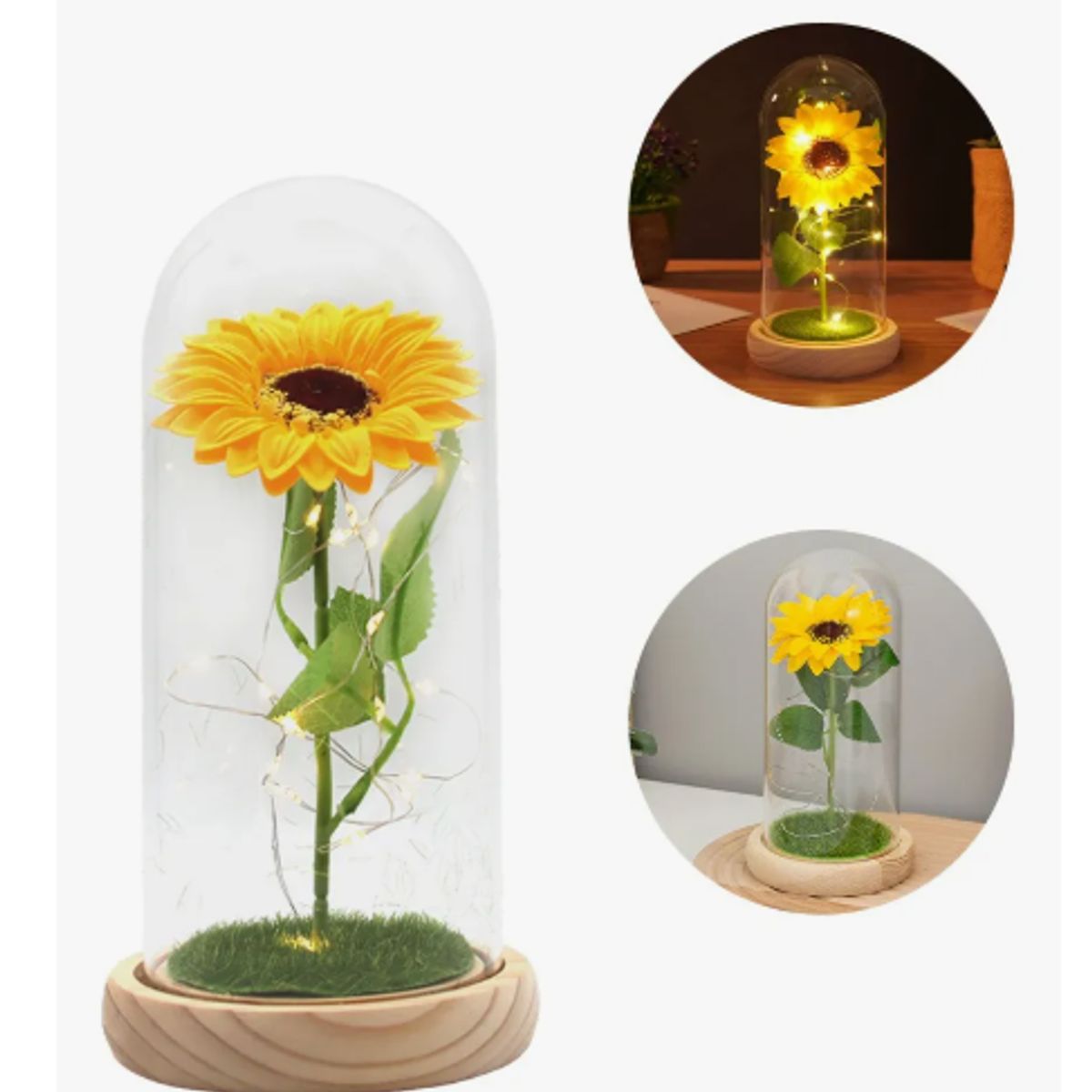 GENERICO - Girasol Eterna Girasol Artificial Para Decorar Regalos Amarillo