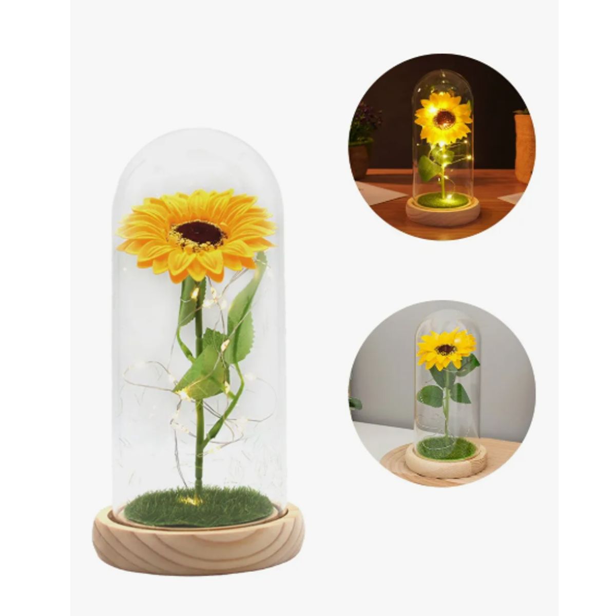 GENERICO - Girasol Eterna Girasol Artificial Para Decorar Regalos Amarillo