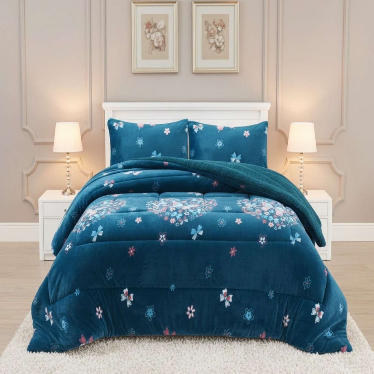 GENERICO - Cubrecama Premium Plush y Chiporro - Invierno King