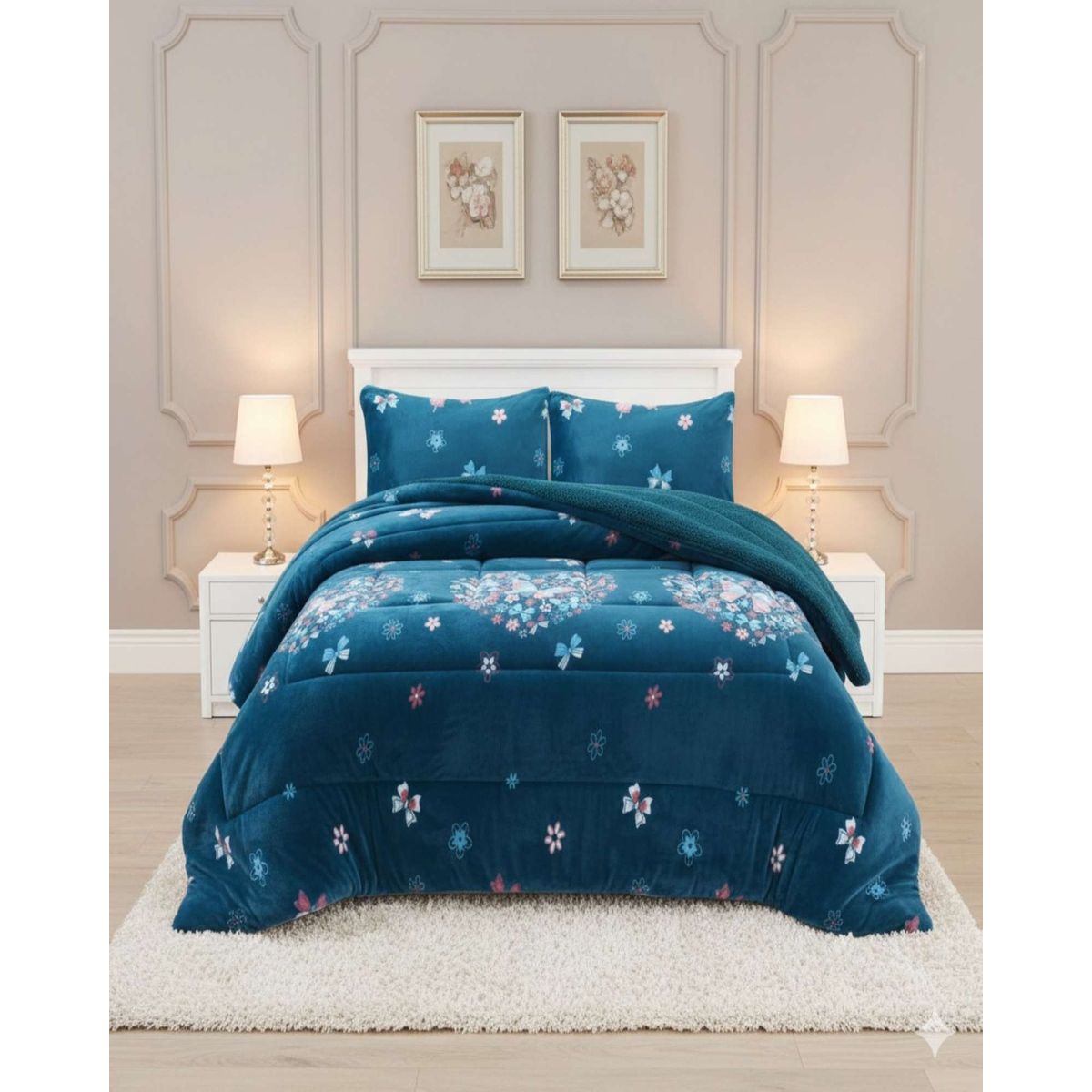 GENERICO - Cubrecama Premium Plush y Chiporro - Invierno King