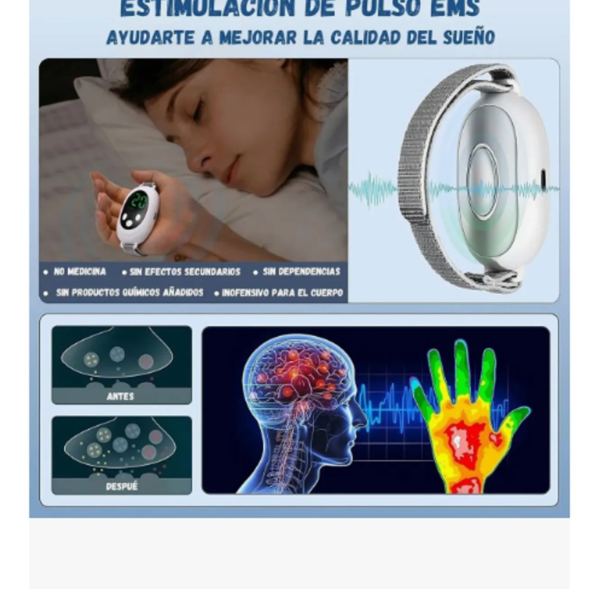 GENERICO - Dispositivo Contra La Ansiedad Portátil De Mano Para Dormir