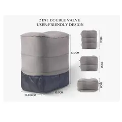 GENERICO - Almohada Cojín Cama Inflable Para Viajes Avión, Auto,