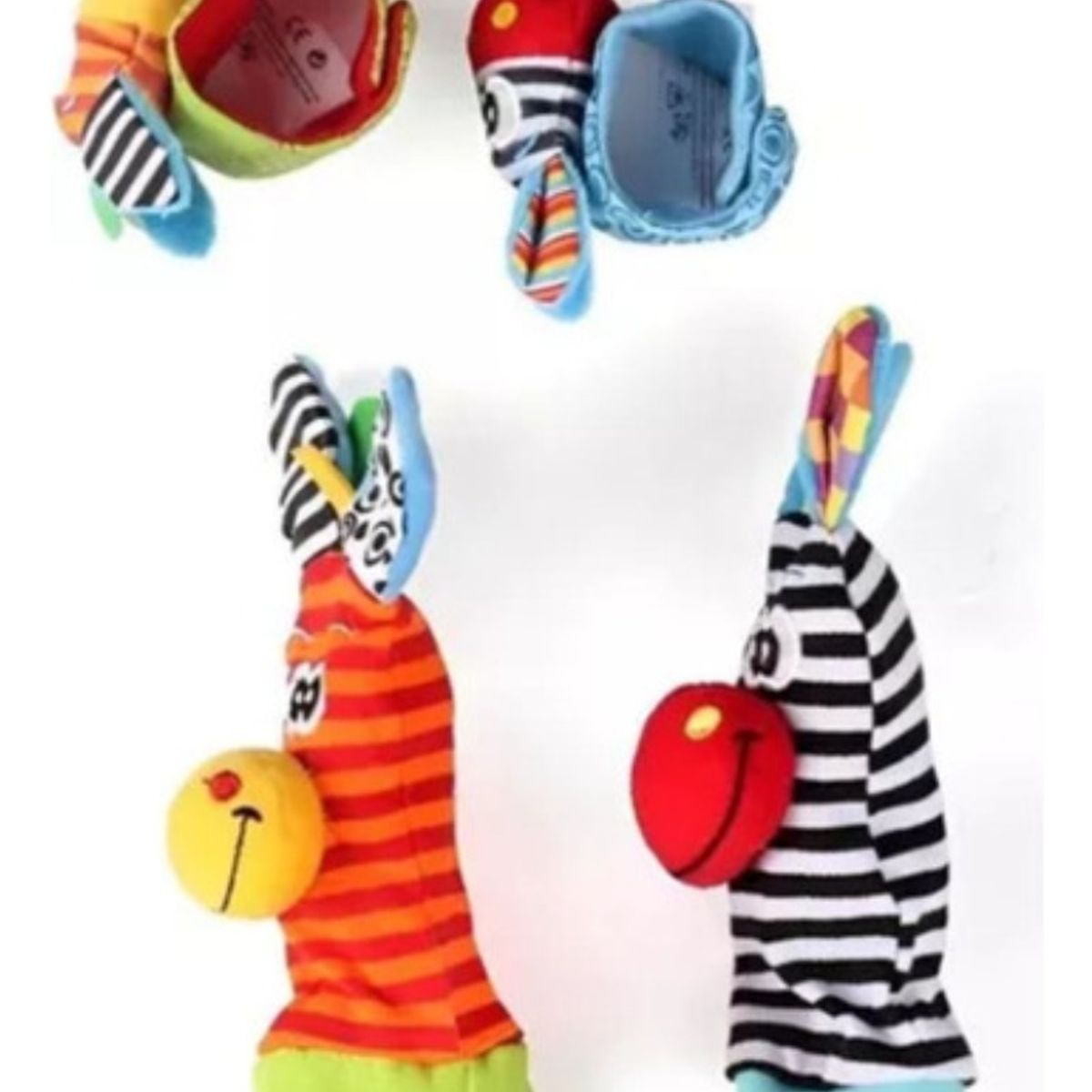 GENERICO - Pack De Calcetines Y Muñequeras Estimulantes Y Sonajeros Multicolores Calcetin