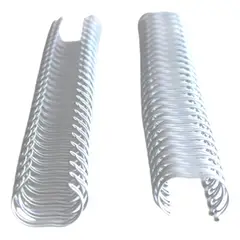 GENERICO - Anillos Metalicos Paso 21 19mm 34 10 Unid. 25 Aros Blanco