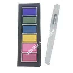 GENERICO - Acuarela Artel 6 Colores Tierra Perlados Incluye Pincel de Agua