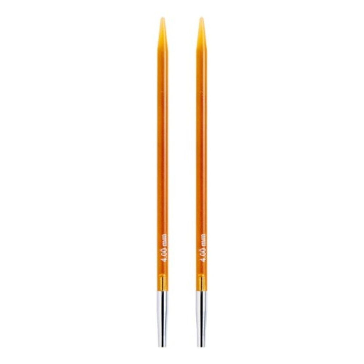 GENERICO - Palillo Circular Intercambiable KnitPro Trendz 4mm Acrílico Dorado 12cm