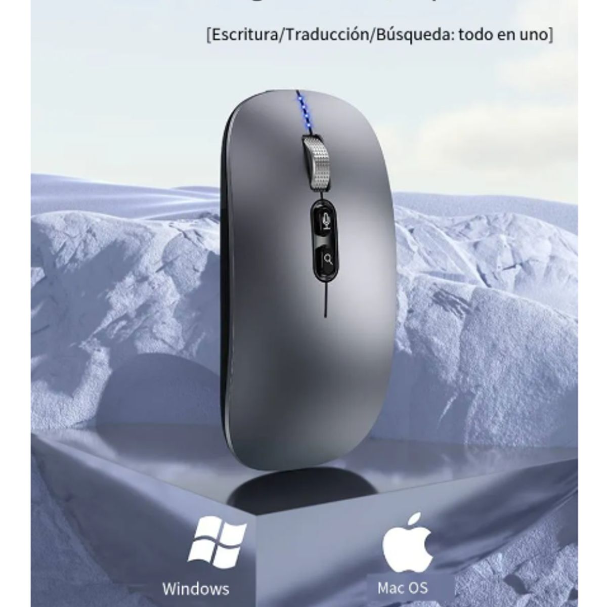GENERICO - Mouse Inalambrico Bluetoo Para Mac iPad Windows Recargable -