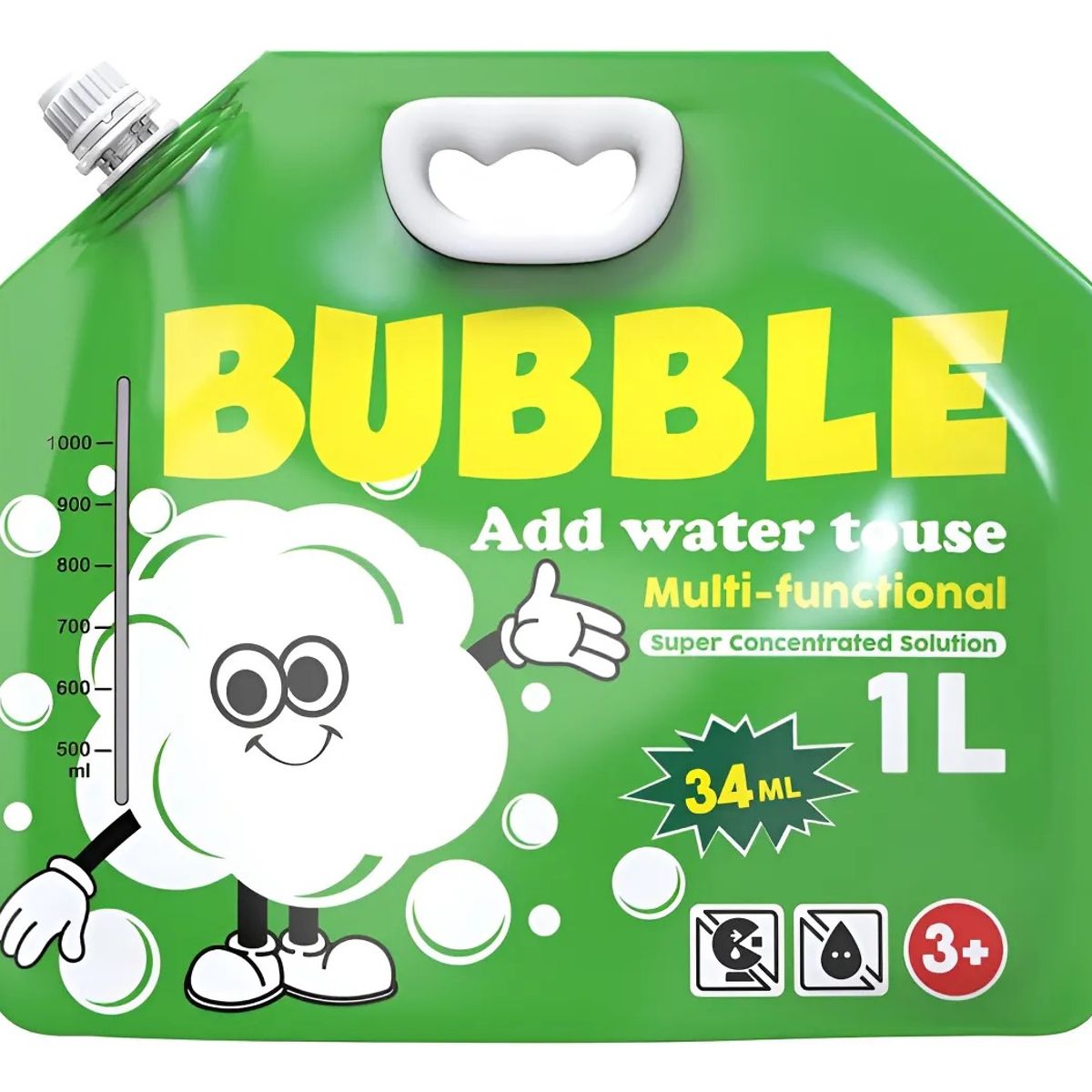 GENERICO - Líquido De Burbujas Concentrado Rinde 1 Litro Burbuja