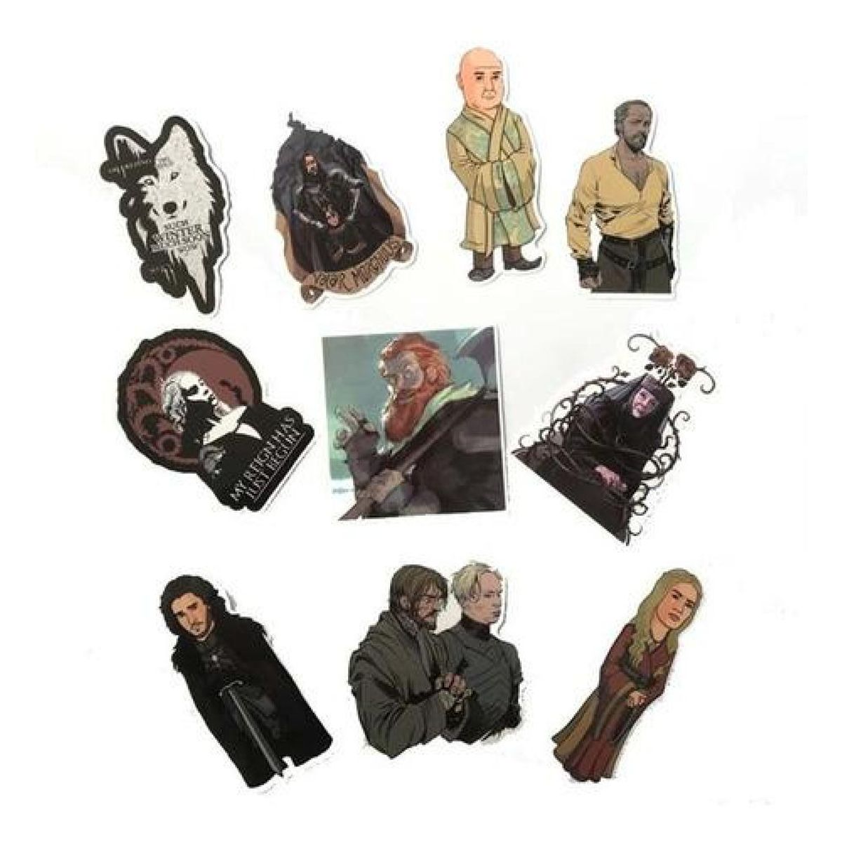 GENERICO - Pack 60 Sticker Game Of Thrones Casas Siguil Impermeable