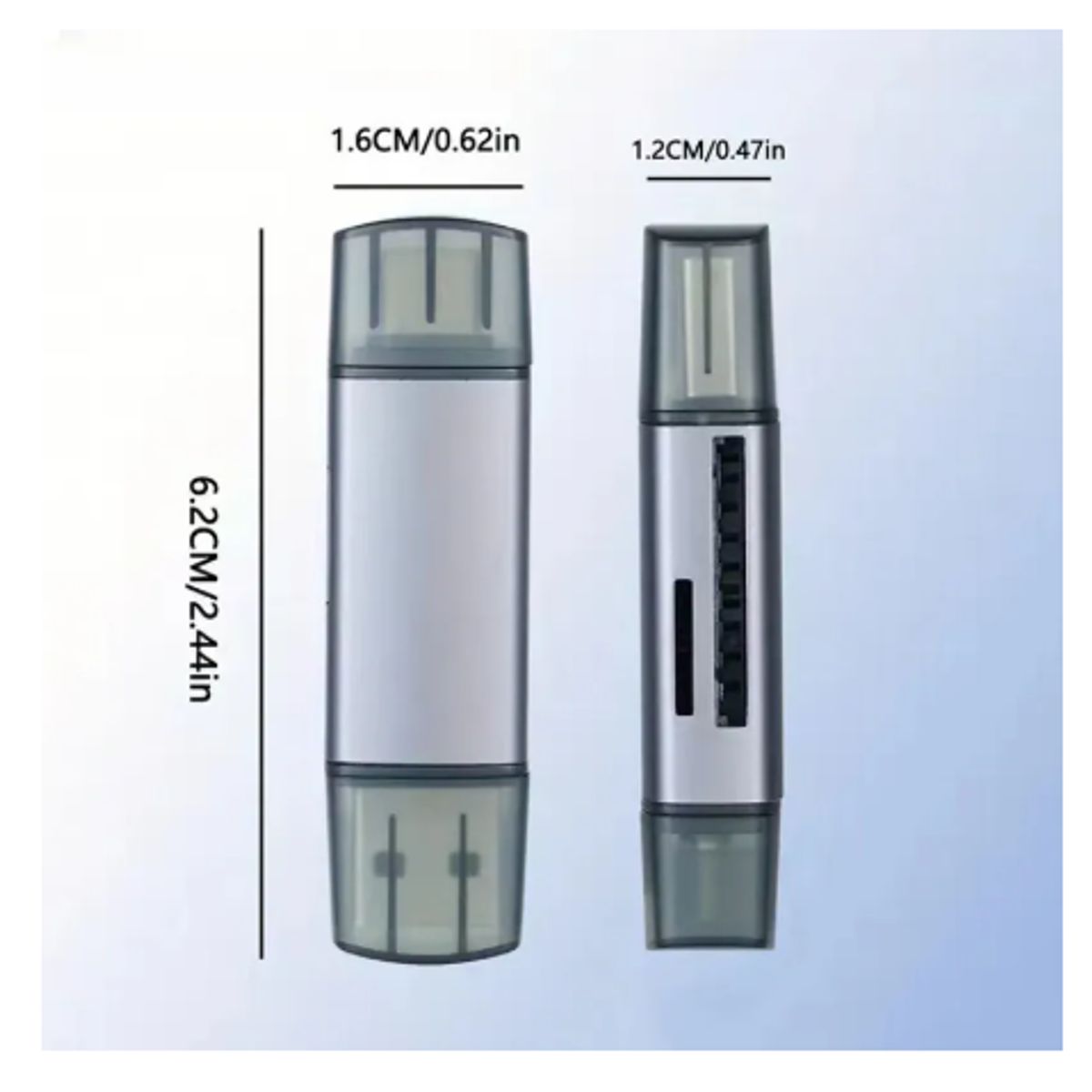 GENERICO - Multilector De Tarjetas ATUD-19 USB 3.0 Tipo C OTG SD TF 256GB