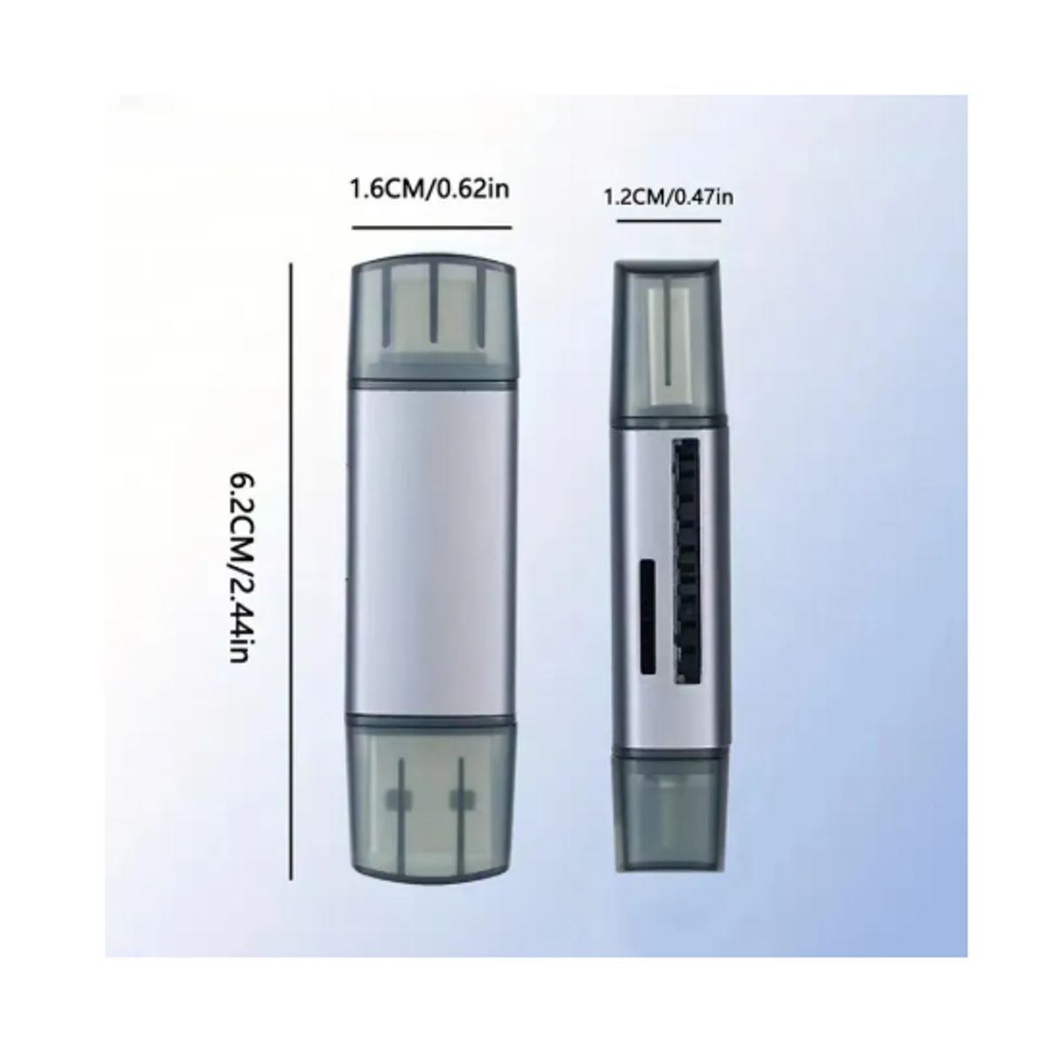 GENERICO - Multilector De Tarjetas ATUD-19 USB 3.0 Tipo C OTG SD TF 256GB