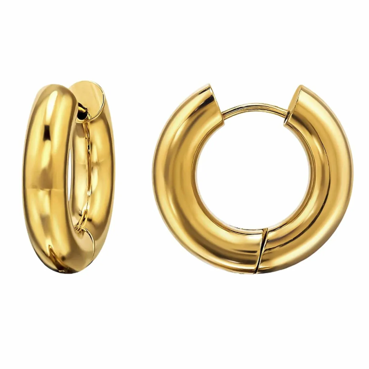 GOIA - Aros Argolla Big Clip 5x12 mm Acero Gold