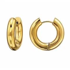 GOIA - Aros Argolla Big Clip 5x12 mm Acero Gold