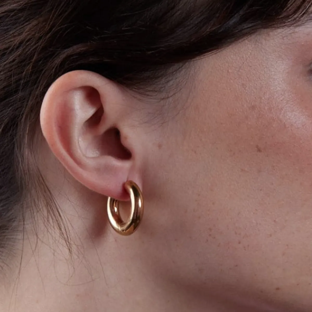 GOIA - Aros Argolla Big Clip 5x12 mm Acero Gold