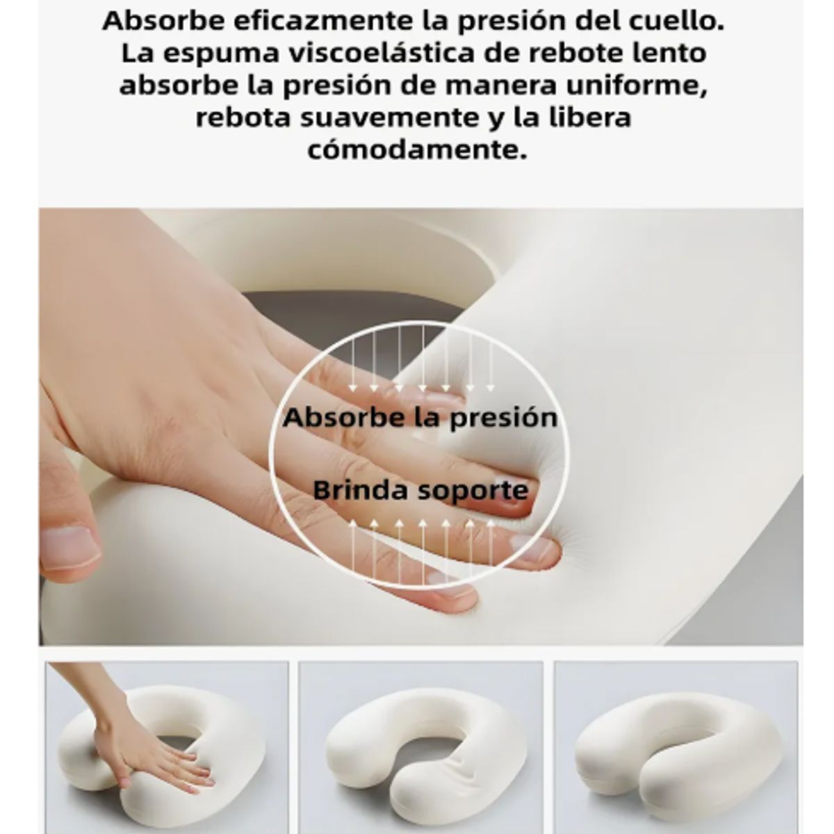 GENERICO - Almohada Cuello Relajante Para Viaje Con Antifaz Y Tapones