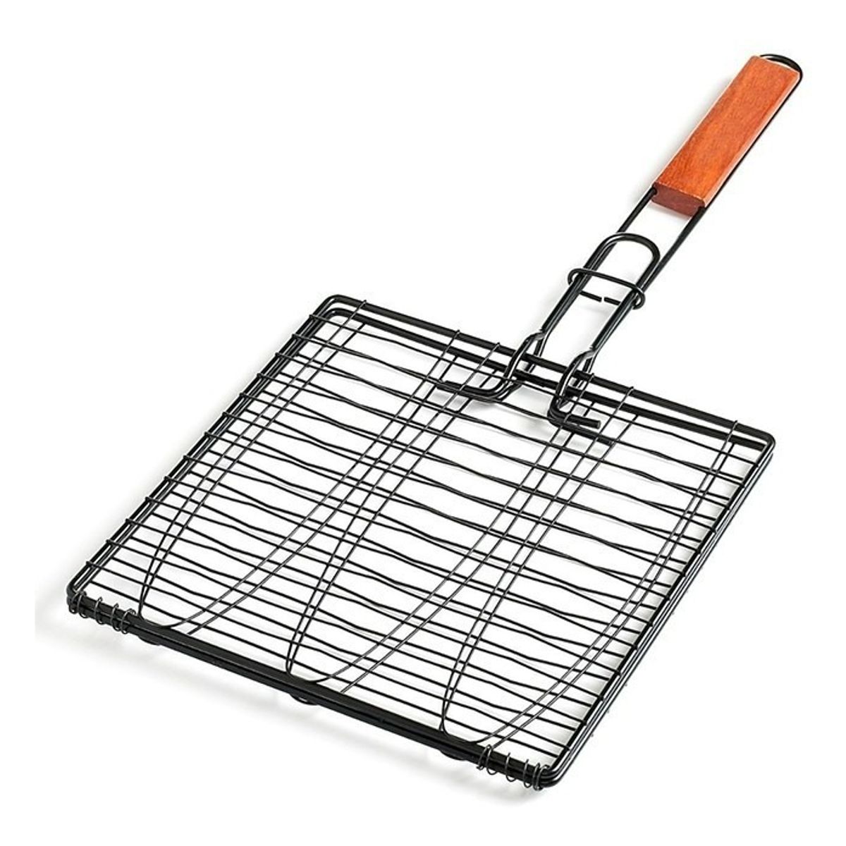 GENERICO - Parrilla Rejilla Doble Barbacoa 28x28cm Acero Inoxidable 262220