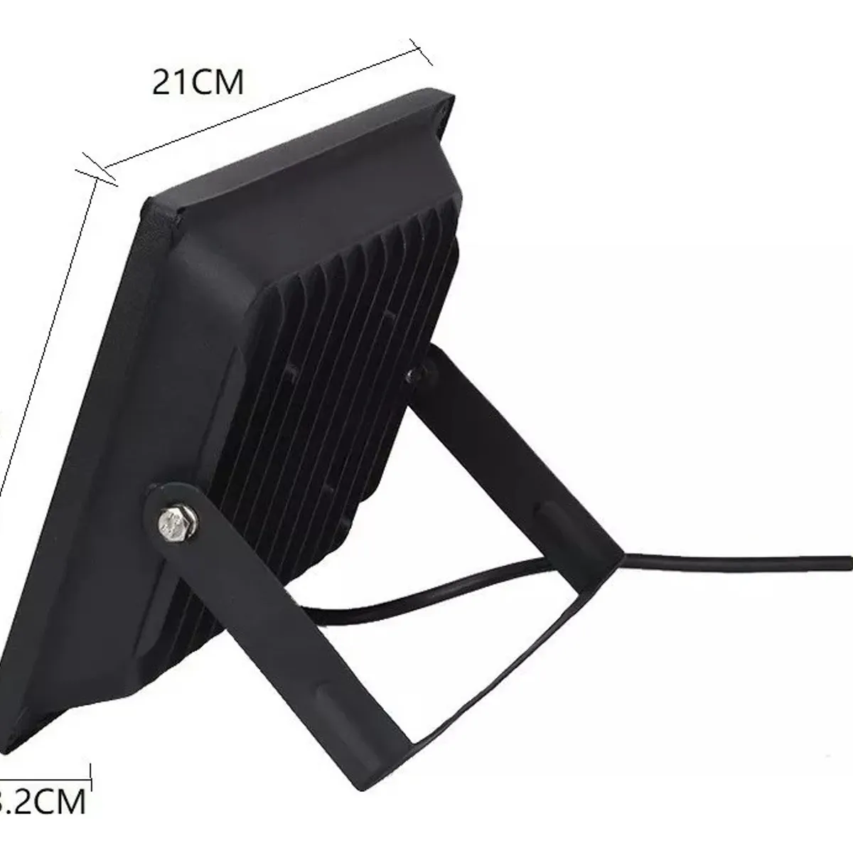 GENERICO - Foco Proyector Exterior Led Plano Reflector Multiled 150w  Negro - 003160 Blanco Cálido - 003160