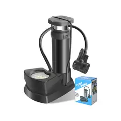 GENERICO - Bomba inflador de pie para neumáticos, bicicleta, moto, pelotas y autos