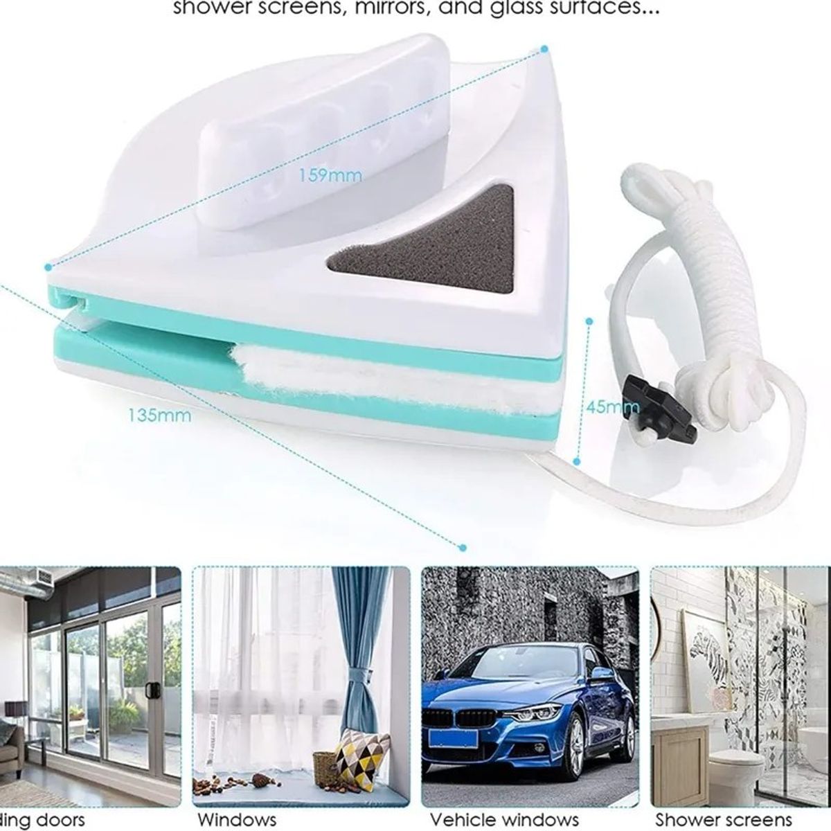 MOVI - Limpia Vidrios Magnético Triangular