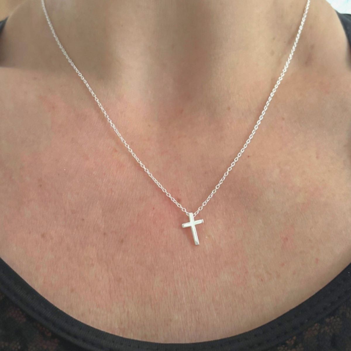 GOIA - Collar Cruz Colgante plata