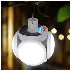 GENERICO - Lámpara de Emergencia Solar Triple Foco LED Portátil Colgante