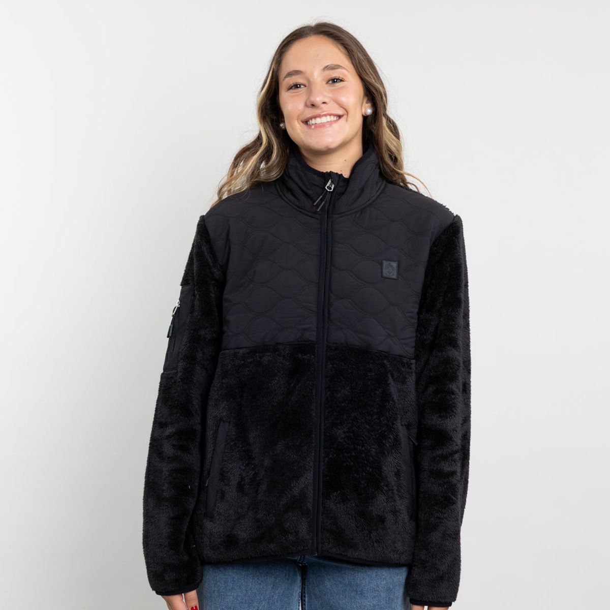 POLEMIC - Poleron mujer Polar Acolchado Shaggy Bonded Polemic