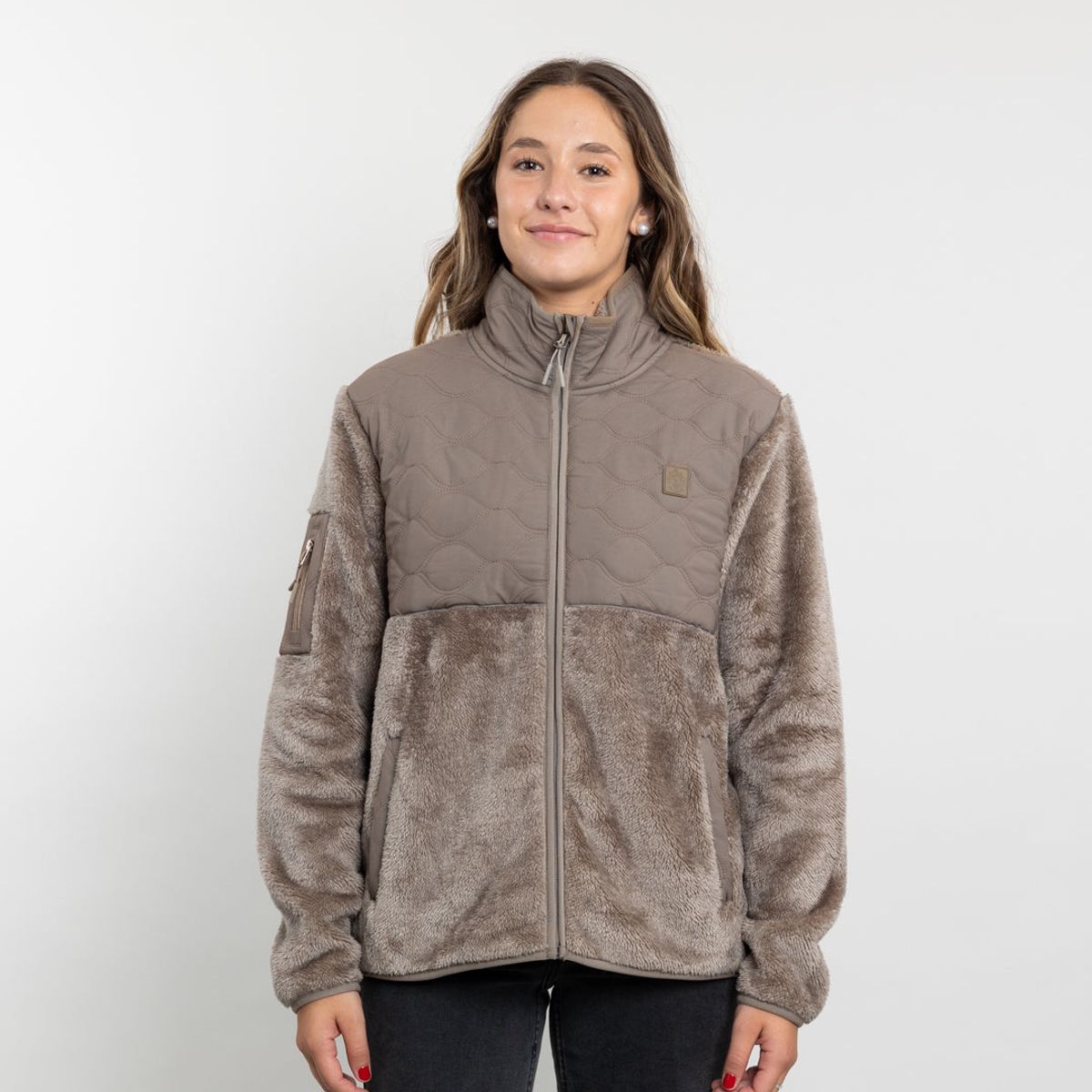 POLEMIC - Poleron mujer Polar Acolchado Shaggy Bonded Polemic