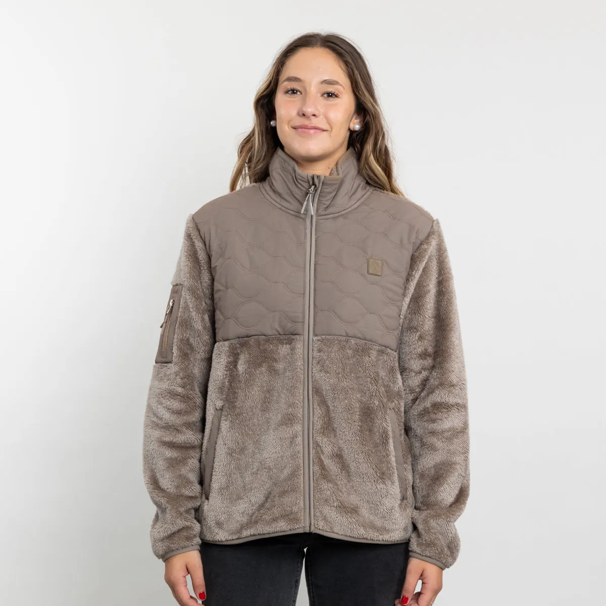 POLEMIC - Poleron mujer Polar Acolchado Shaggy Bonded Polemic