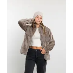 POLEMIC - Poleron mujer Polar Acolchado Shaggy Bonded