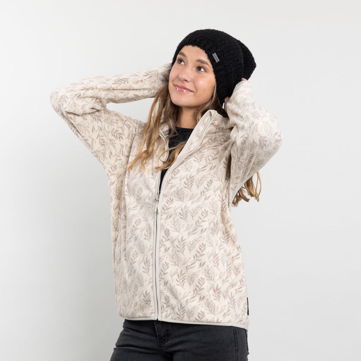 POLEMIC - Poleron mujer polar Fantasia medio cierre Leaf Polemic