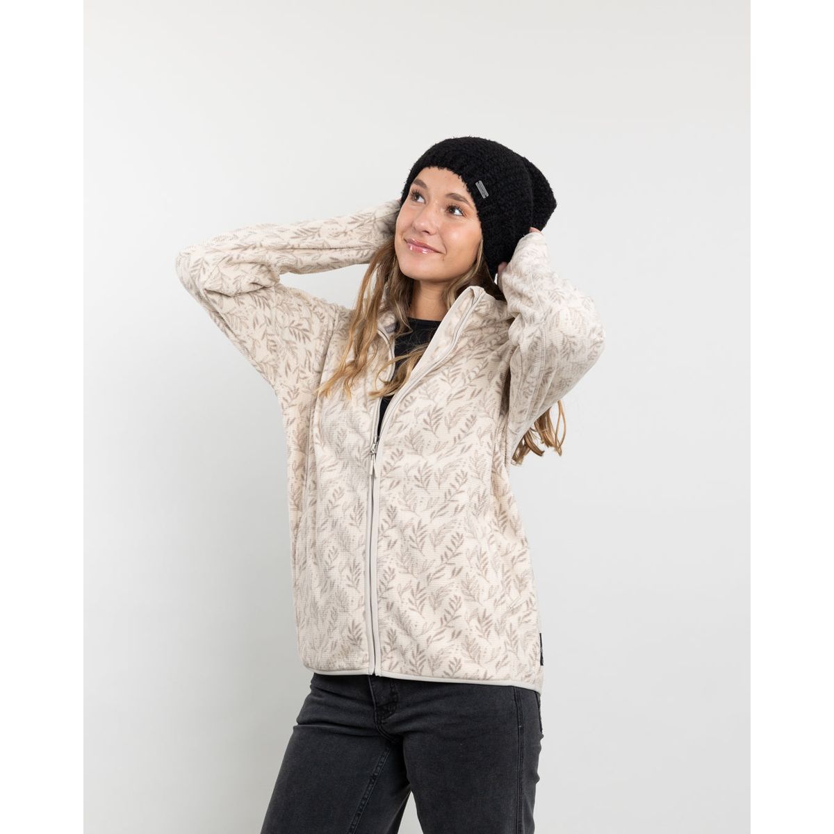 POLEMIC - Poleron mujer polar Fantasia medio cierre Leaf Polemic