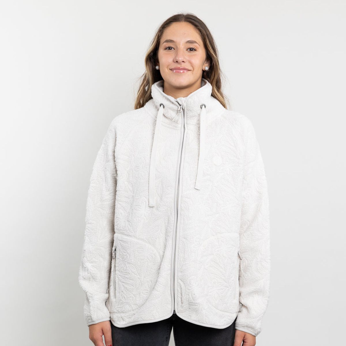 POLEMIC - Poleron mujer polar sherpa Textura hot print Polemic