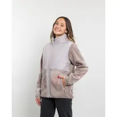 POLEMIC - Poleron mujer polar sherpa con Acolchado plano