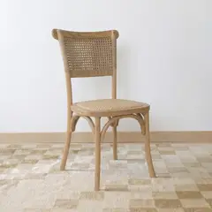 VENHOOUSE - Silla Crossback Tejida Madera Rattan Natural