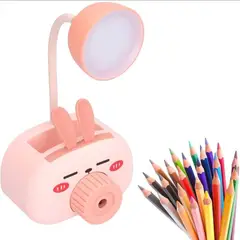 GENERICO - Lámpara de Escritorio Conejito LED Recargable con Sacapuntas