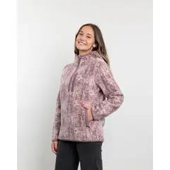 POLEMIC - Poleron mujer Polar estampado Sherpa medio cierre