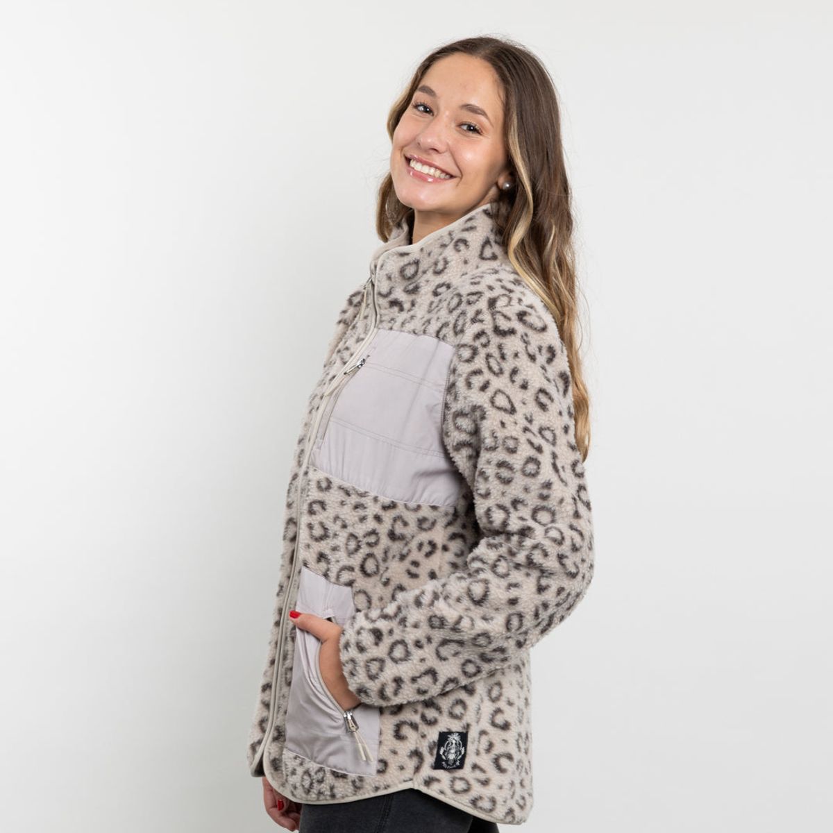 POLEMIC - Poleron mujer Polar estampado Sherpa full cierre Polemic