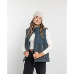 POLEMIC - Poleron mujer Polar sin mangas Vest Sherpa acolchado