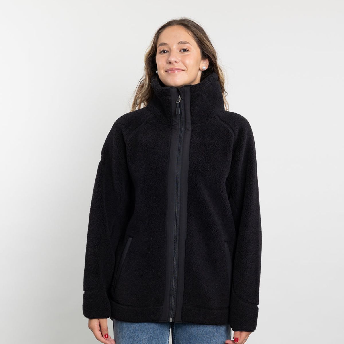 POLEMIC - Poleron mujer Chaqueta de polar cuello alto Sherpa Polemic