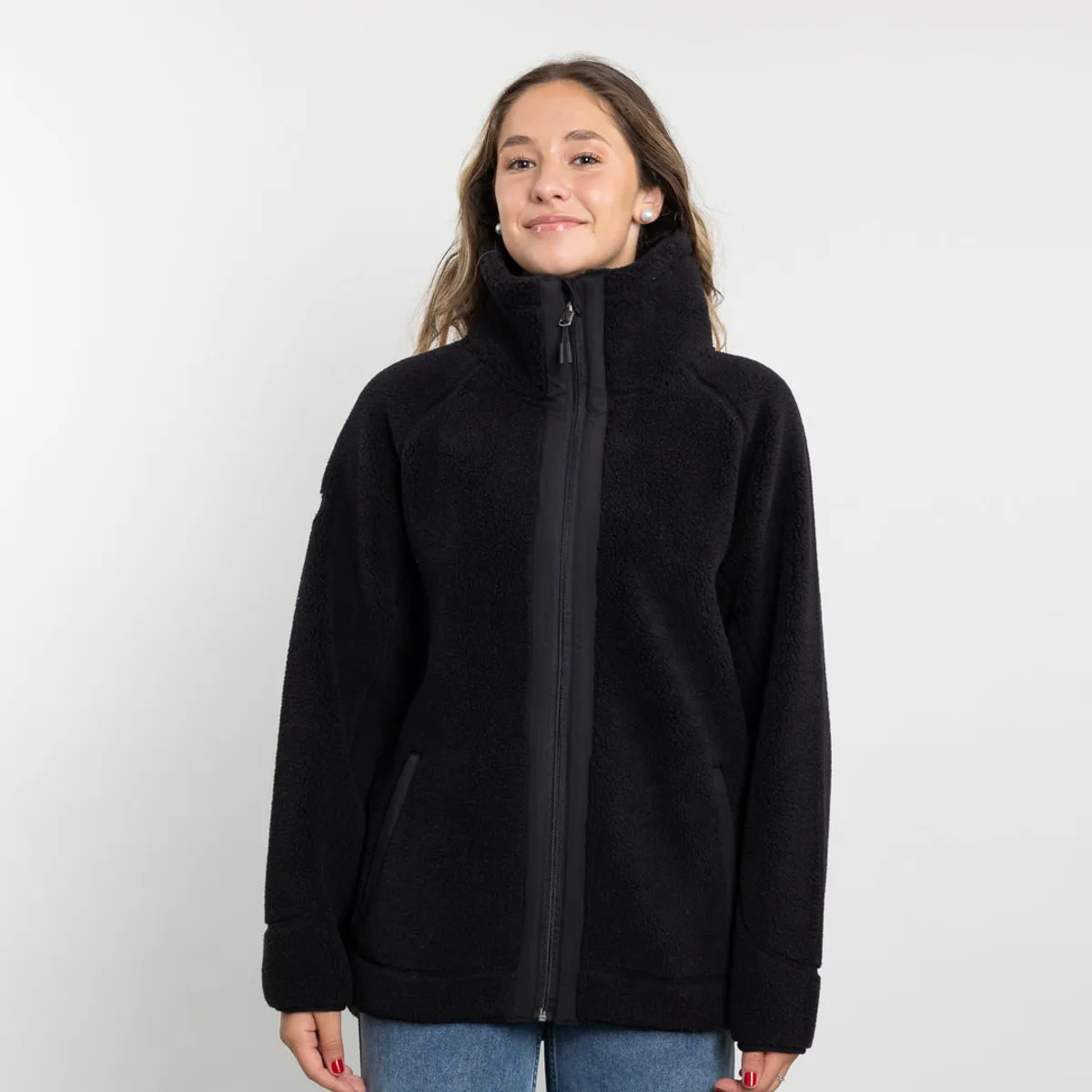 POLEMIC - Poleron mujer Chaqueta de polar cuello alto Sherpa Polemic