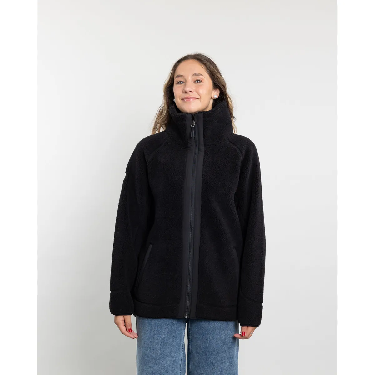 POLEMIC - Poleron mujer Chaqueta de polar cuello alto Sherpa Polemic