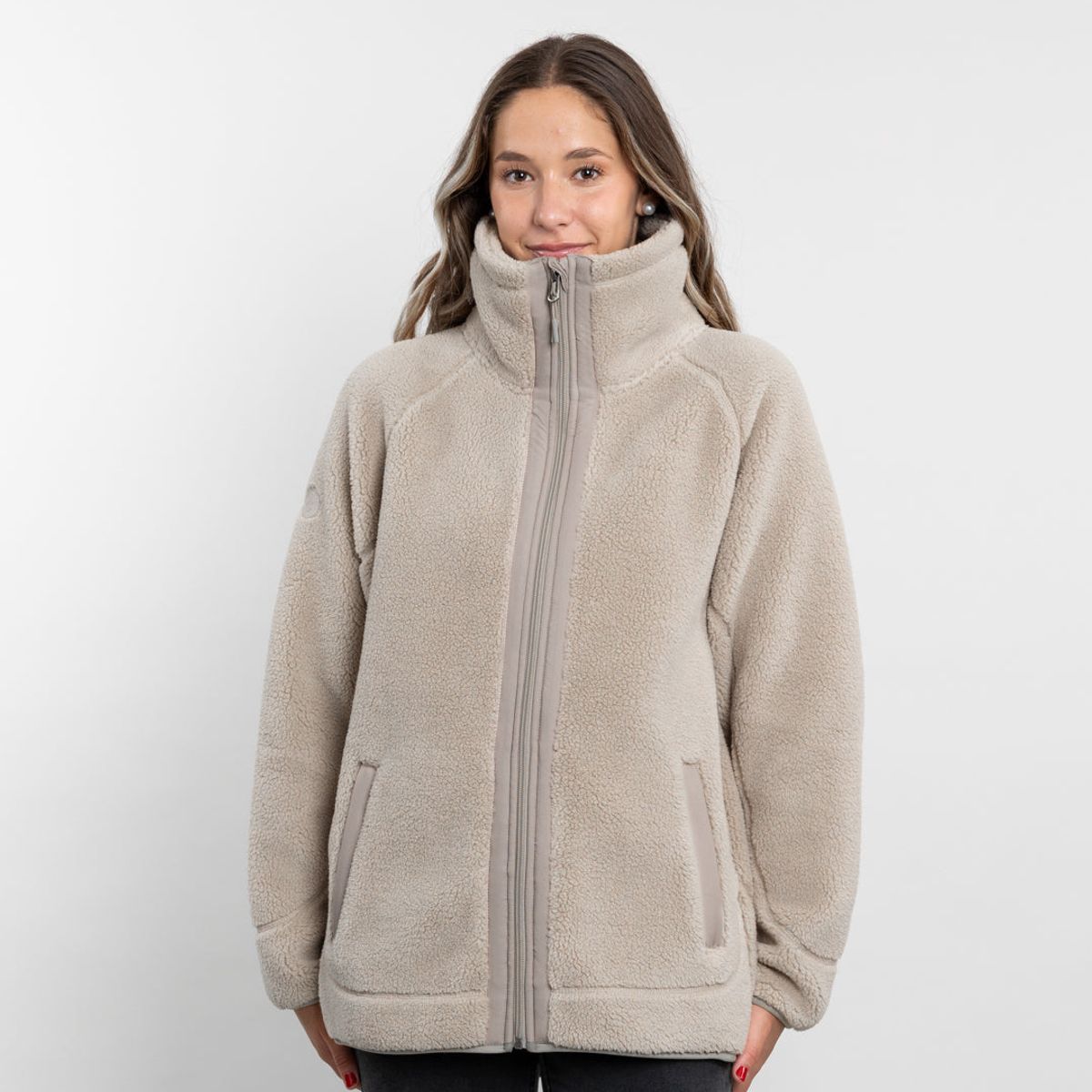 POLEMIC - Poleron mujer Chaqueta de polar cuello alto Sherpa Polemic