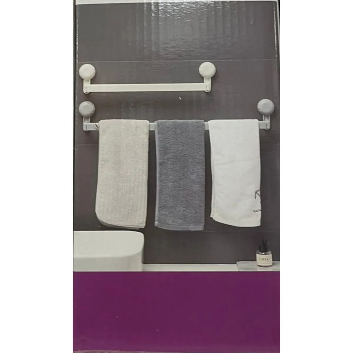 GENERICO - Toallero Multifuncional con Ventosa para baño