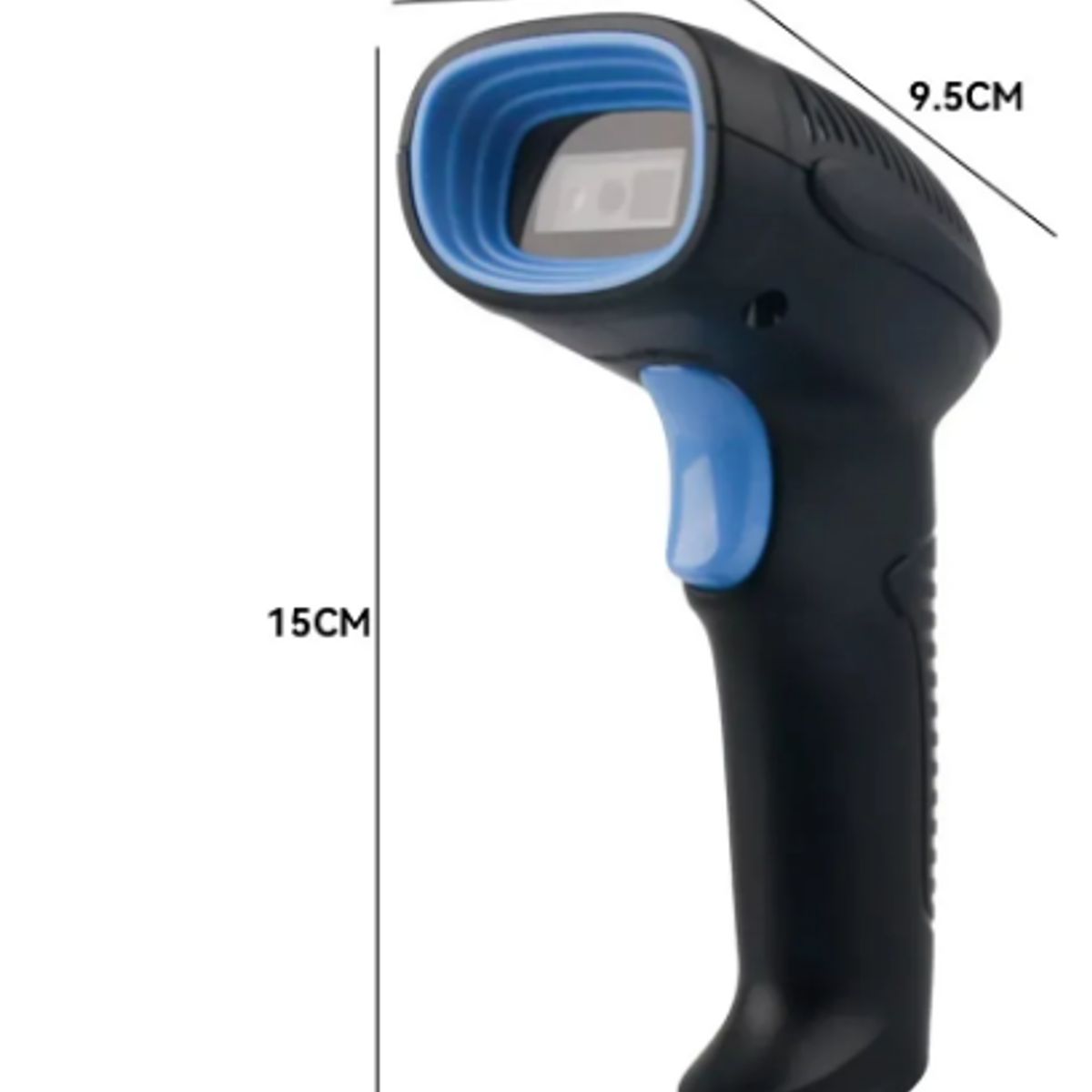 GENERICO - Lector De Código De Barras Escáner Inalámbrico Pistola Láser Negro Usb
