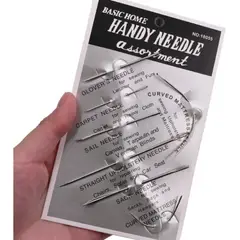 GENERICO - Set 7 Agujas Para Cuerotelalonatapiceriacolchonsaco. Plata