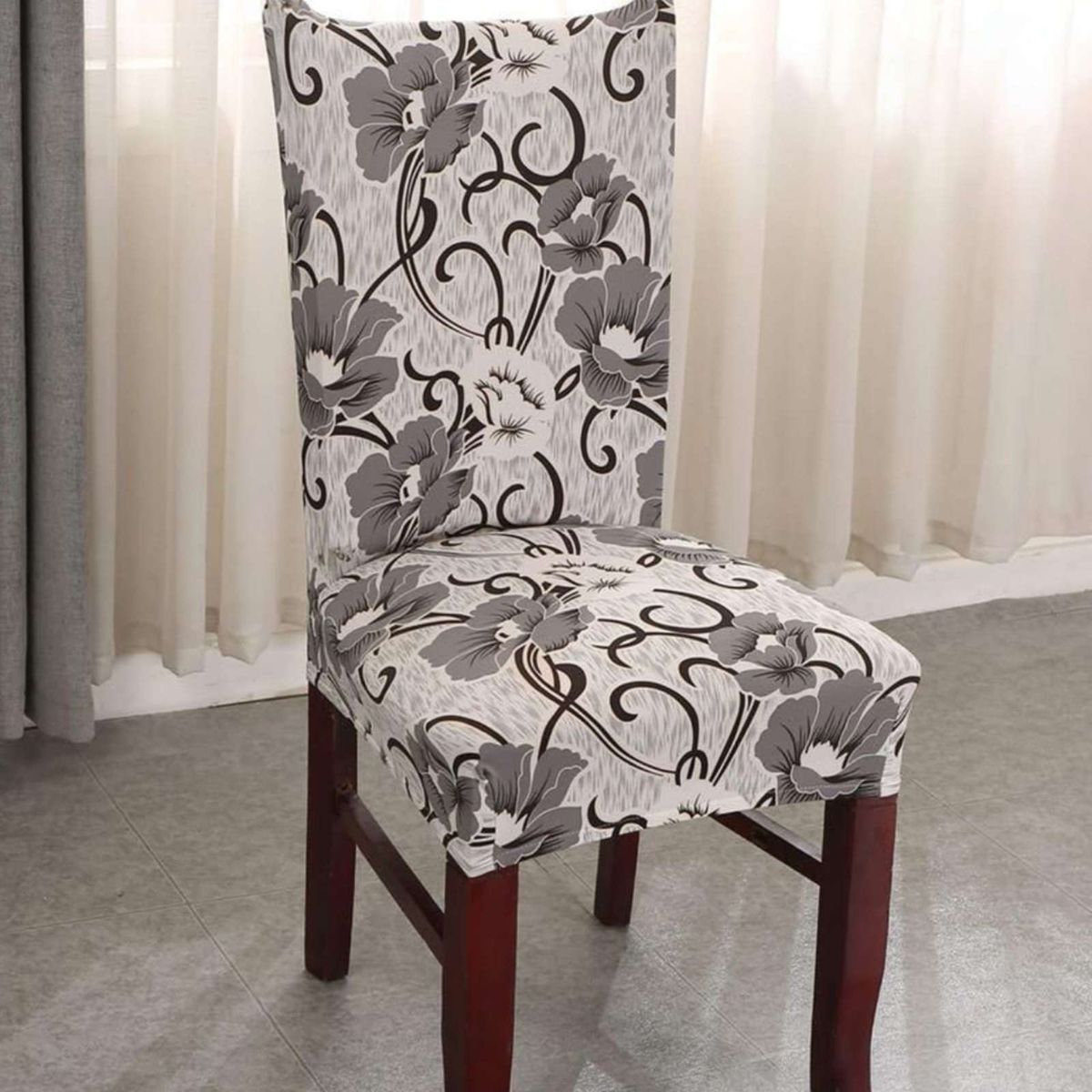 GENERICO - SET DE 6 FUNDAS LISAS ELASTICADAS DE SILLAS